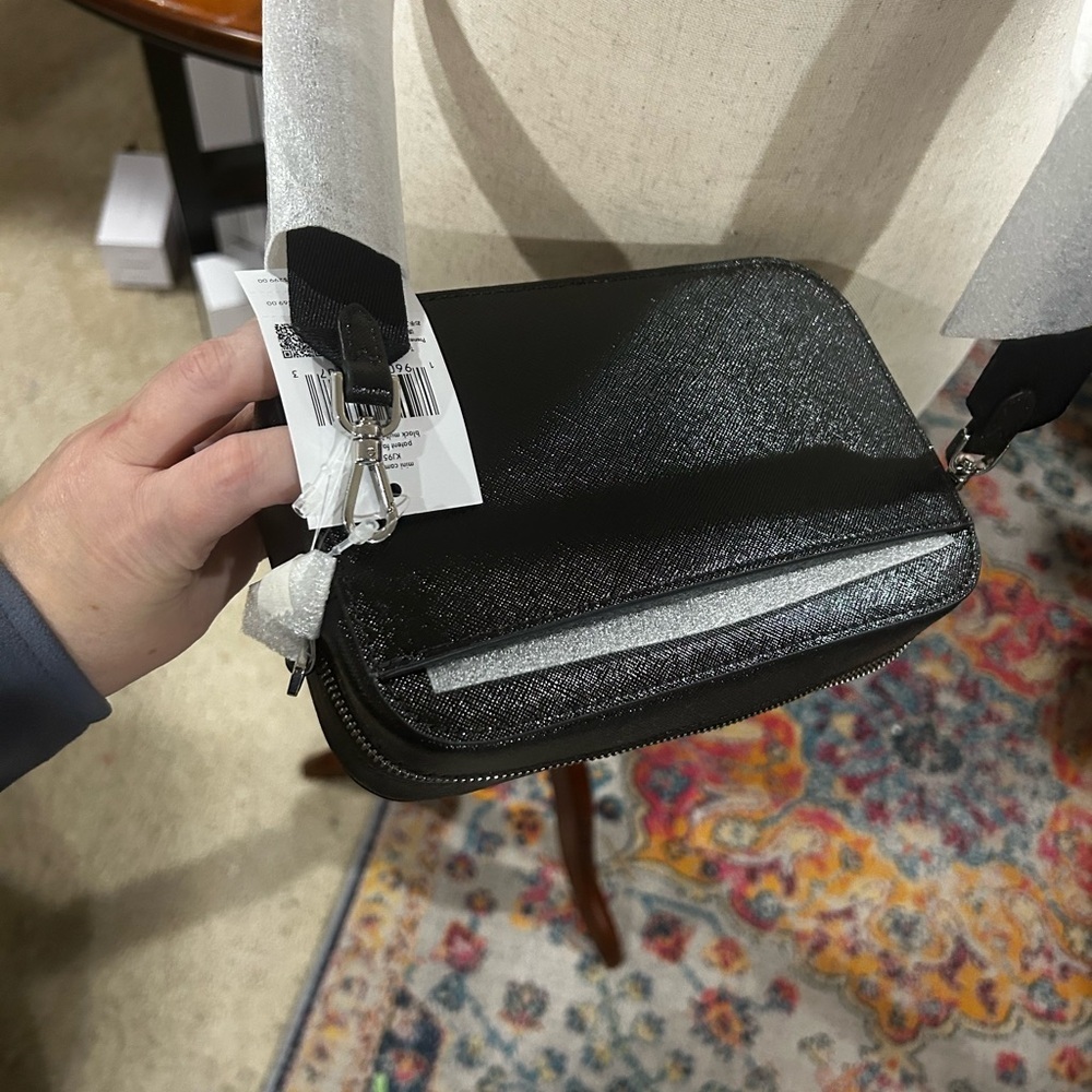 Kate Spade Madison Black Camera Bag Rhinestone Trim Crossbody NWT - Picture 8 of 11